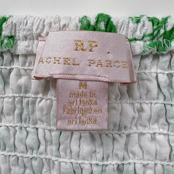 Rachel Parcell Stencil Eyelet Puff Sleeve Floral Midi Dress Size Medium Cottage - Picture 7 of 13